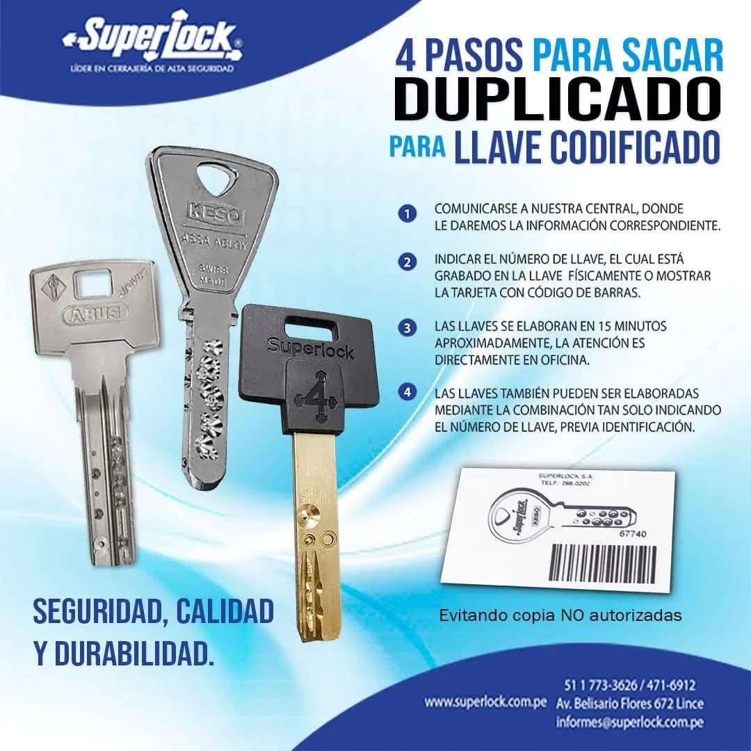 Control de duplicado de llaves